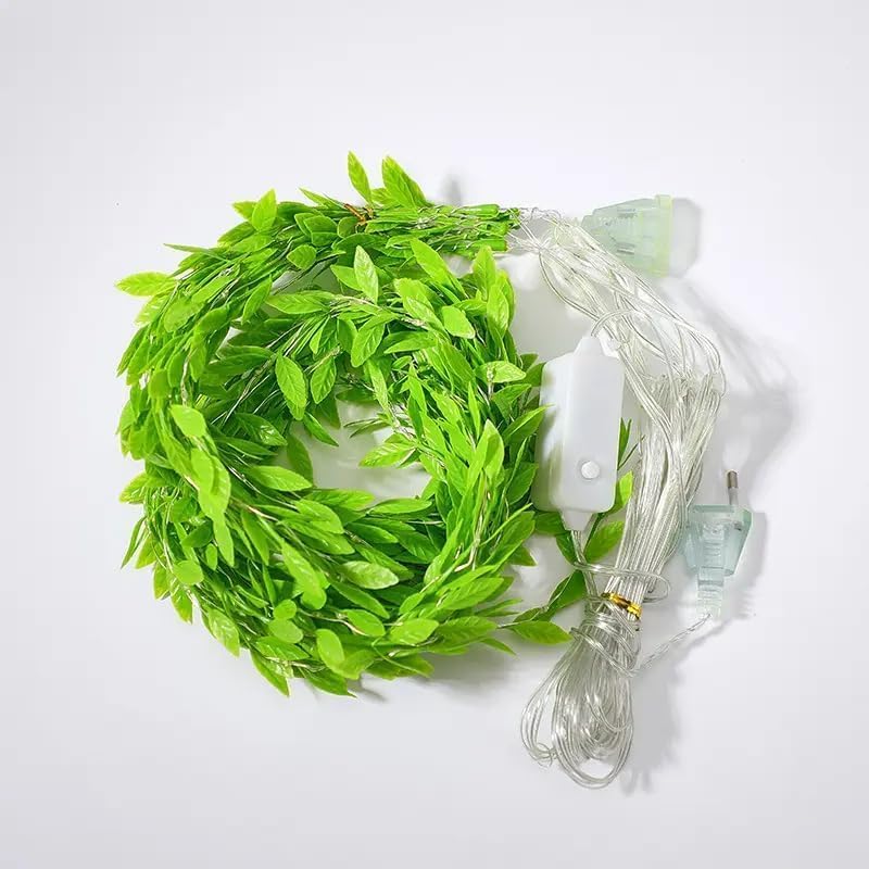 FLYNGO Warm White LED Leaf Curtain – 200 LEDs, 8 Modes, Festive & Home Decor Lights