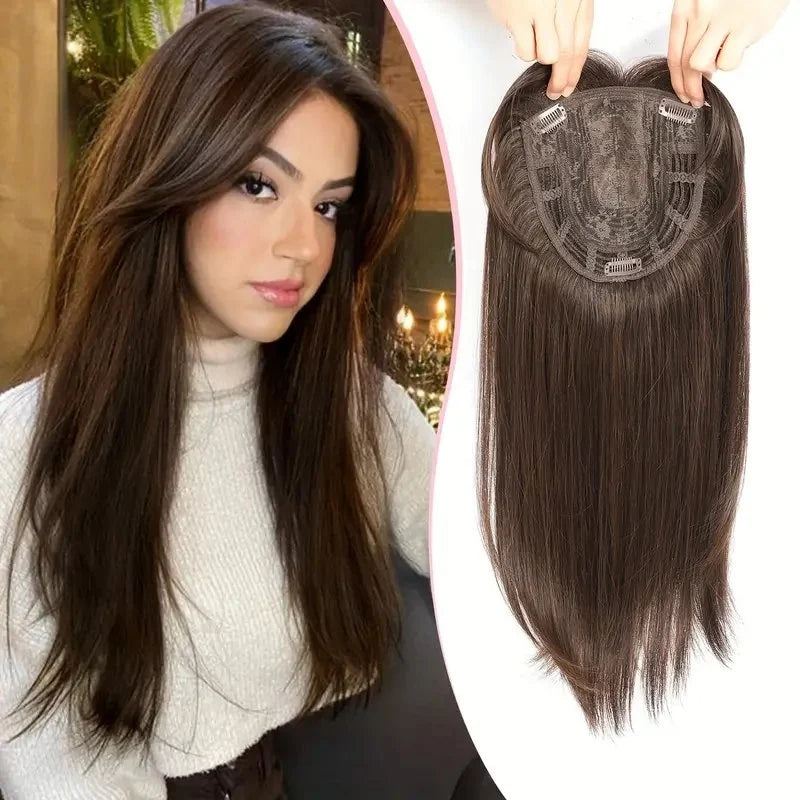 Natural Hair Toppers with Bangs for Women